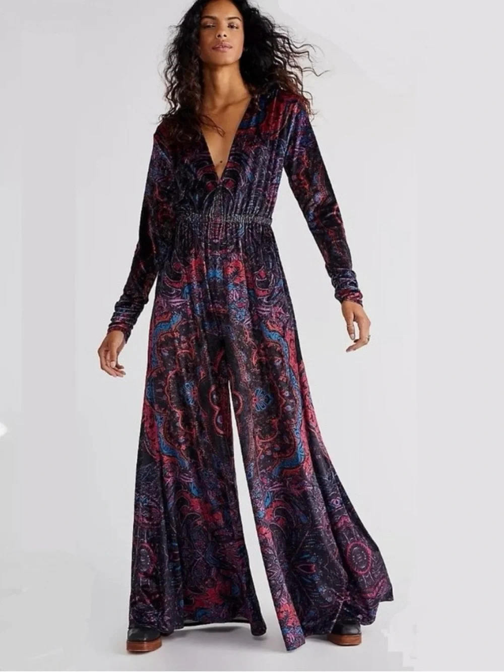 Free People Giselle Velvet Jumpsuit